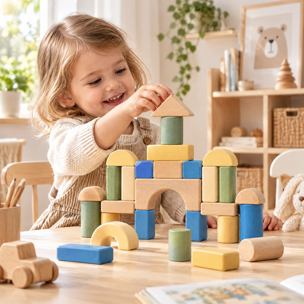 Merelvont™ Classic Wooden Castle Building Blocks