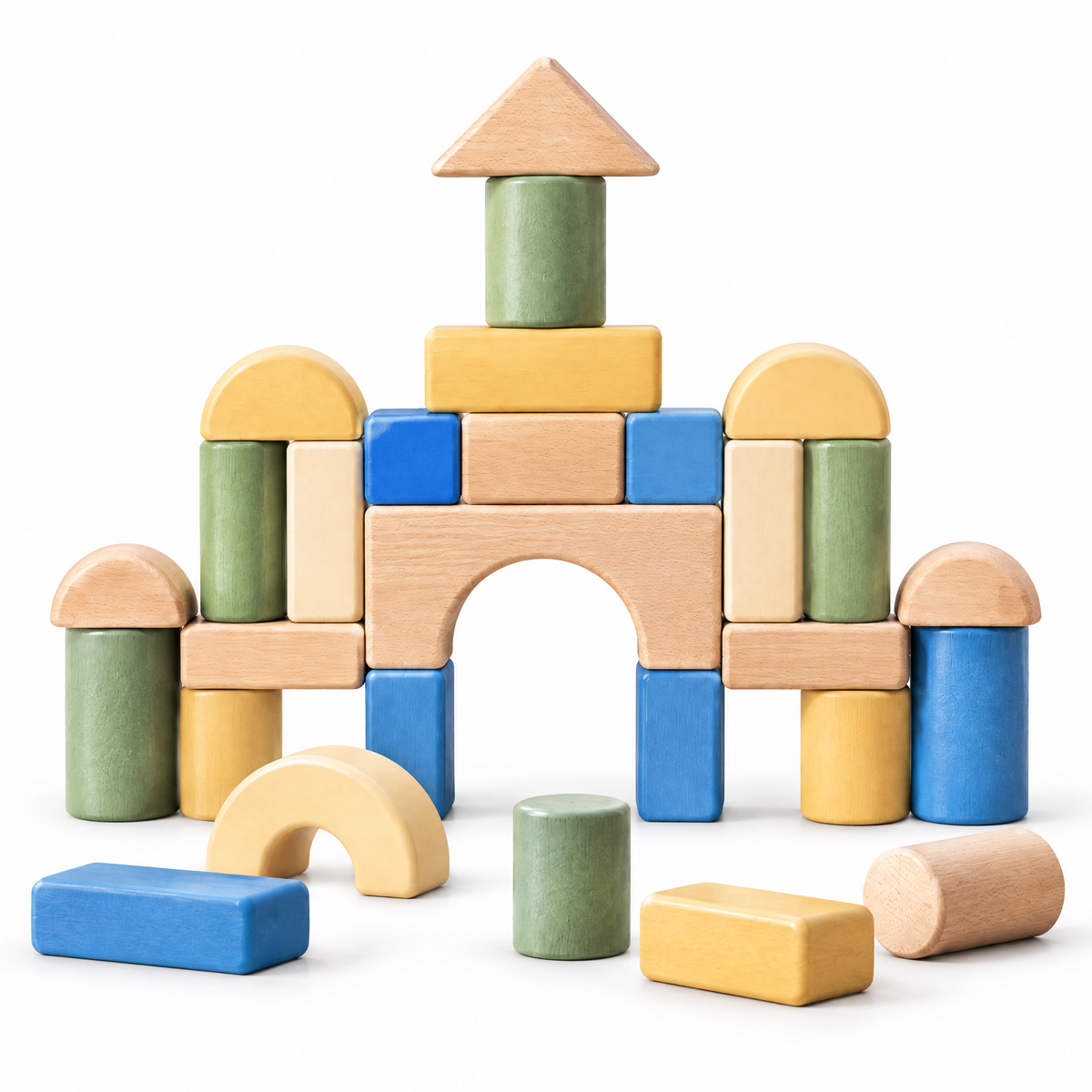 Merelvont™ Classic Wooden Castle Building Blocks