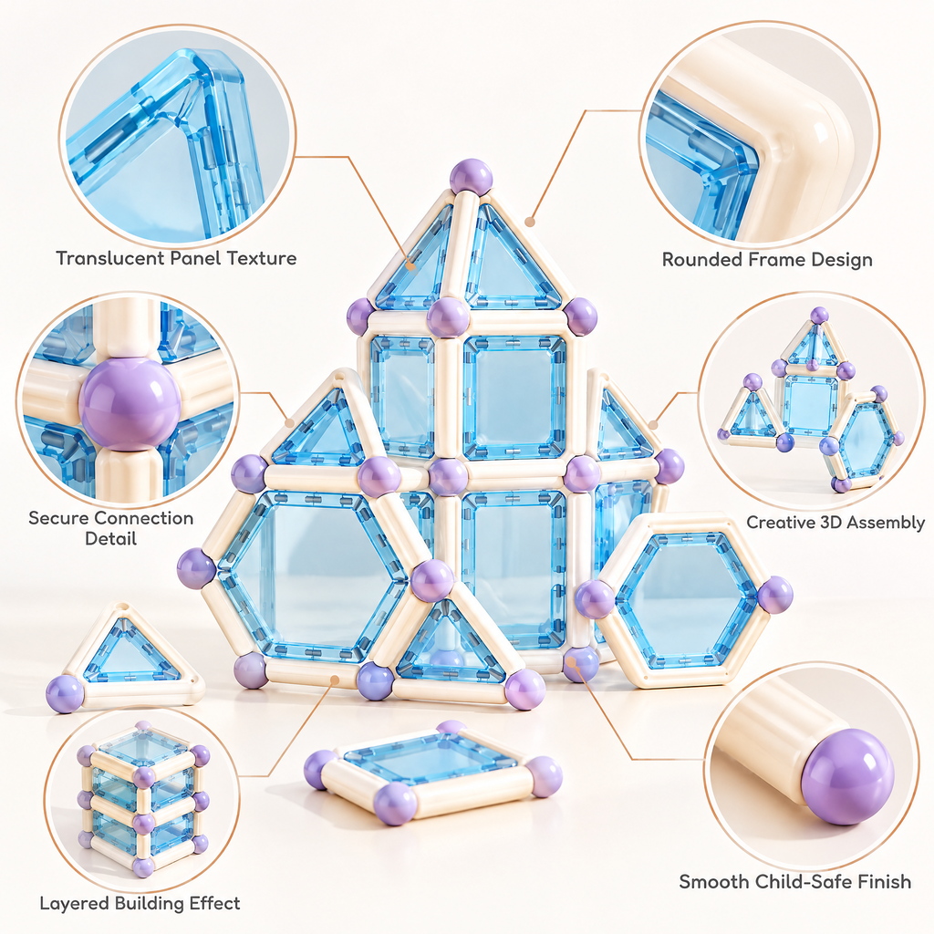 Merelvont™ Magnetic Crystal Building Tiles Set