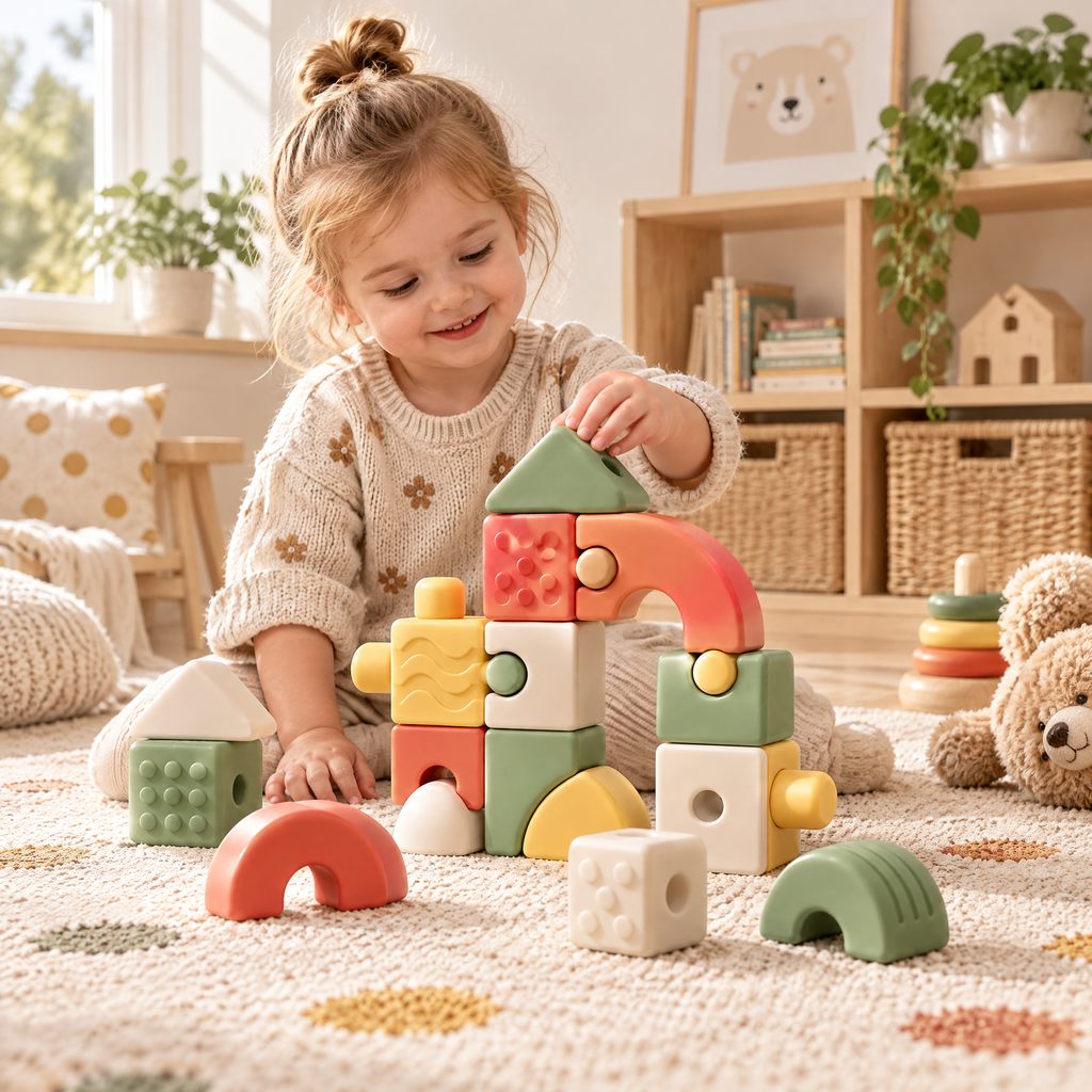 Merelvont™ Soft Sensory Building Blocks Set