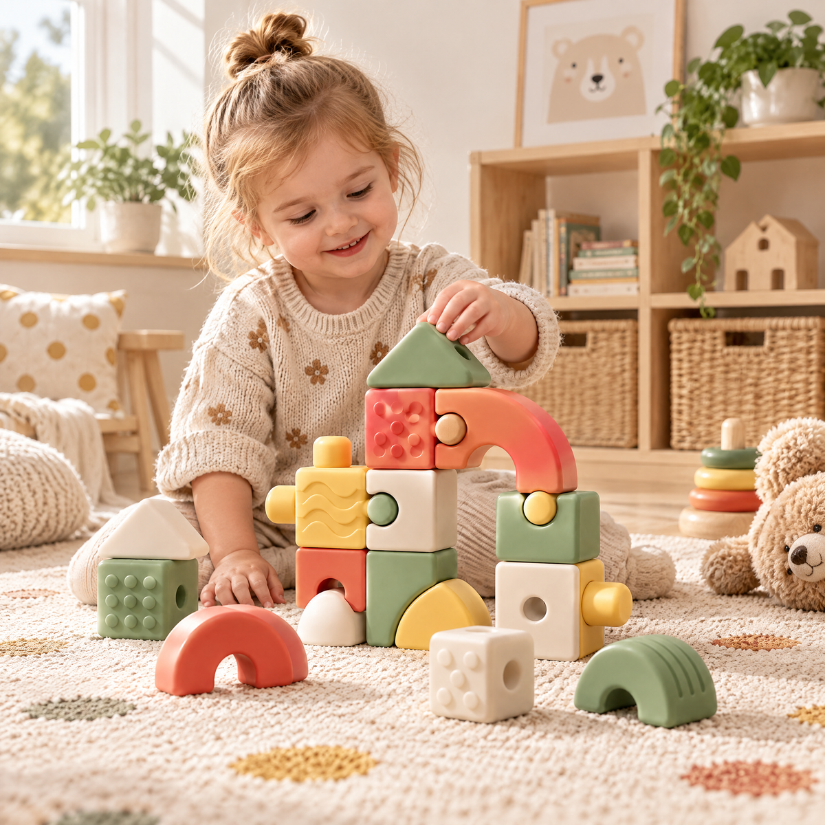 Merelvont™ Soft Sensory Building Blocks Set