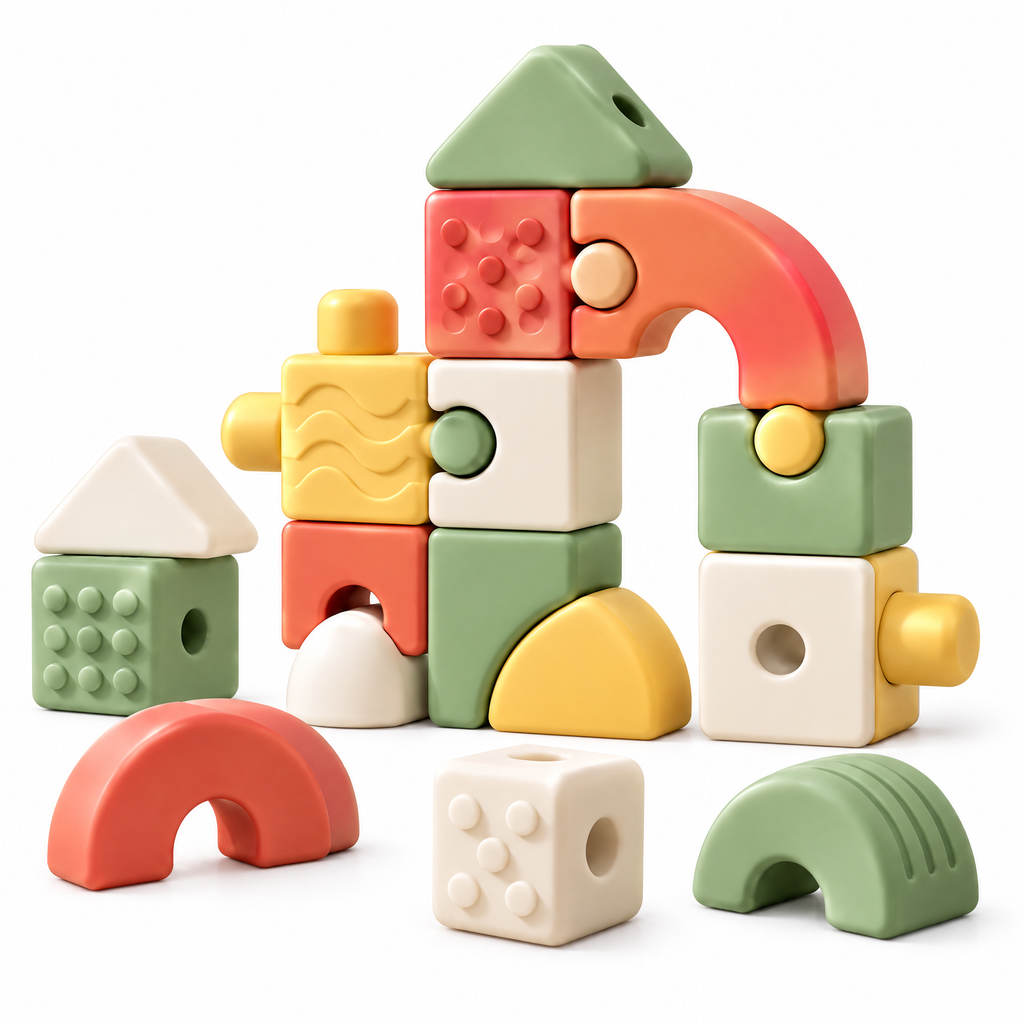 Merelvont™ Soft Sensory Building Blocks Set