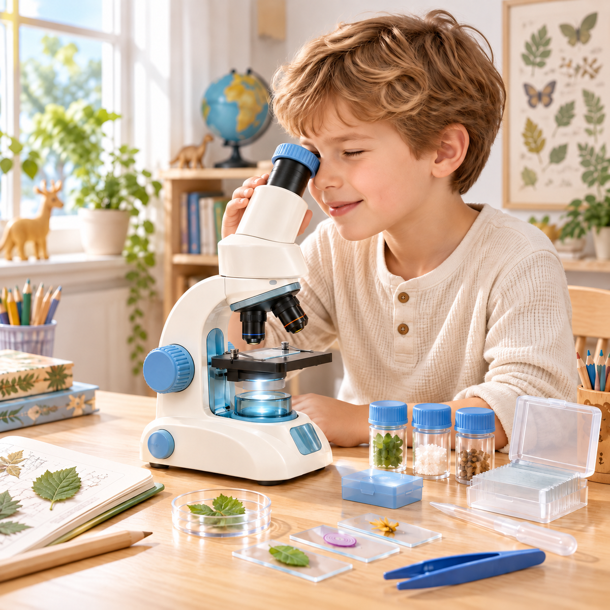 Merelvont™ Kids Beginner Microscope Discovery Kit