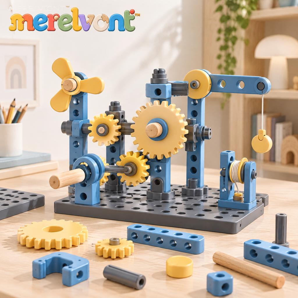 Merelvont™ Mechanical Gear & Pulley Construction Kit