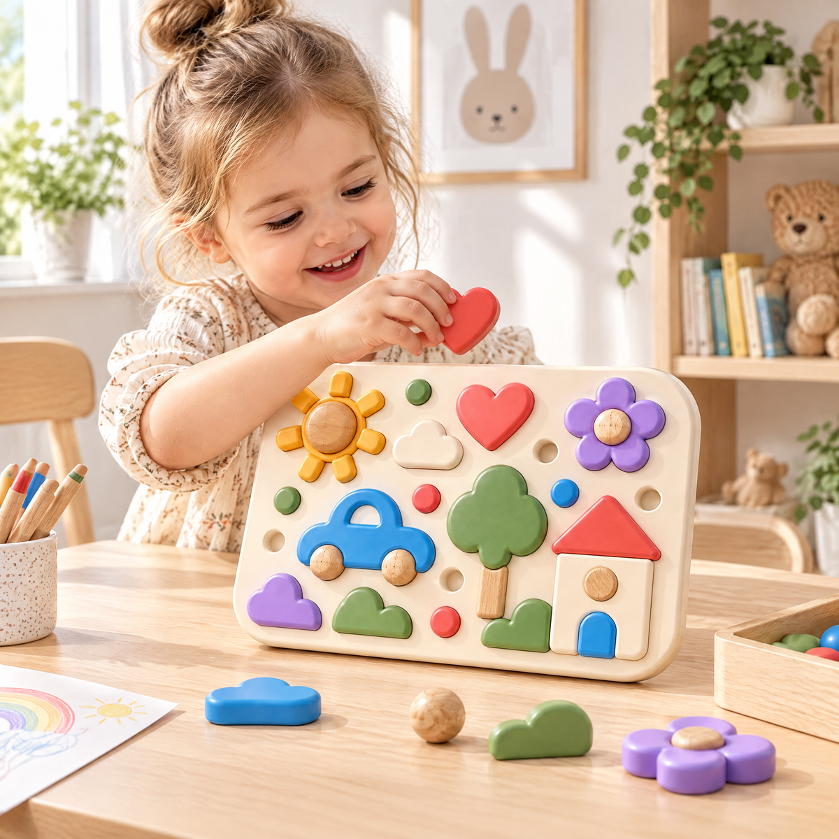 Merelvont™ Wooden Magnetic Picture Activity Board
