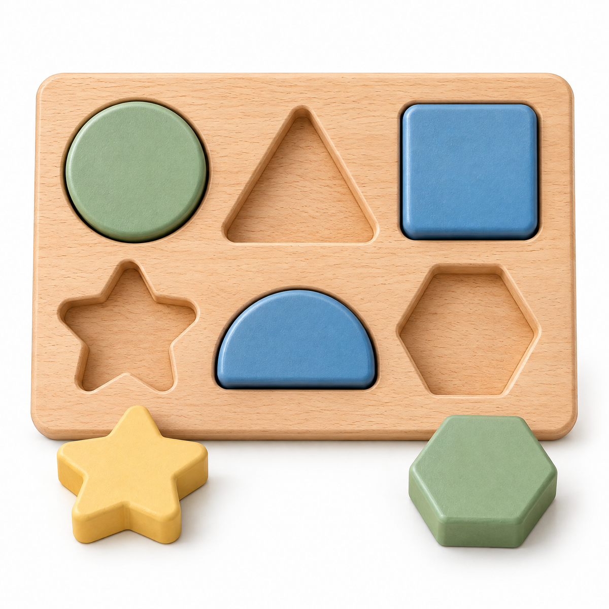 Merelvont™ Wooden Geometric Shape Matching Puzzle