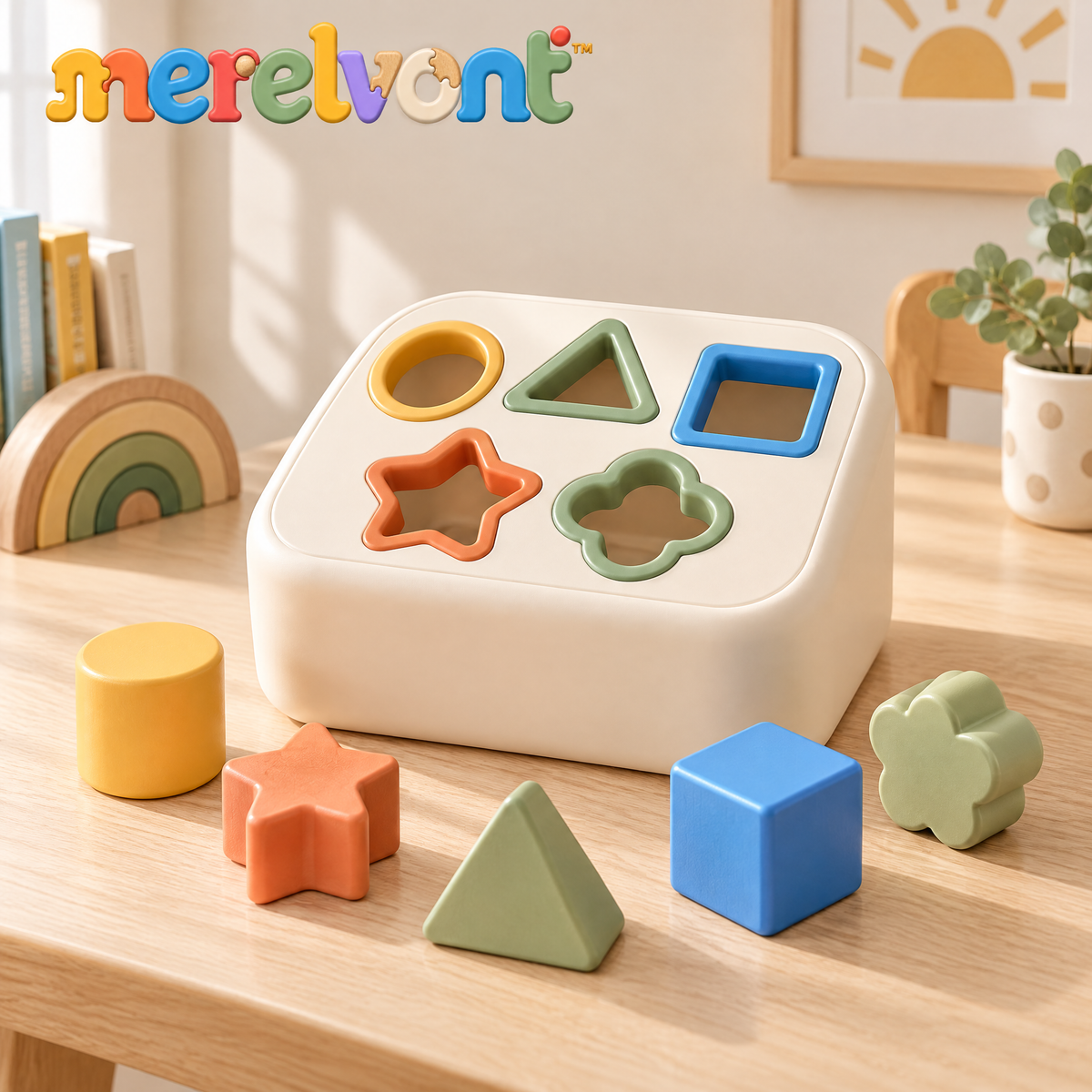 Merelvont™ Colorful Shape Sorting Learning Box