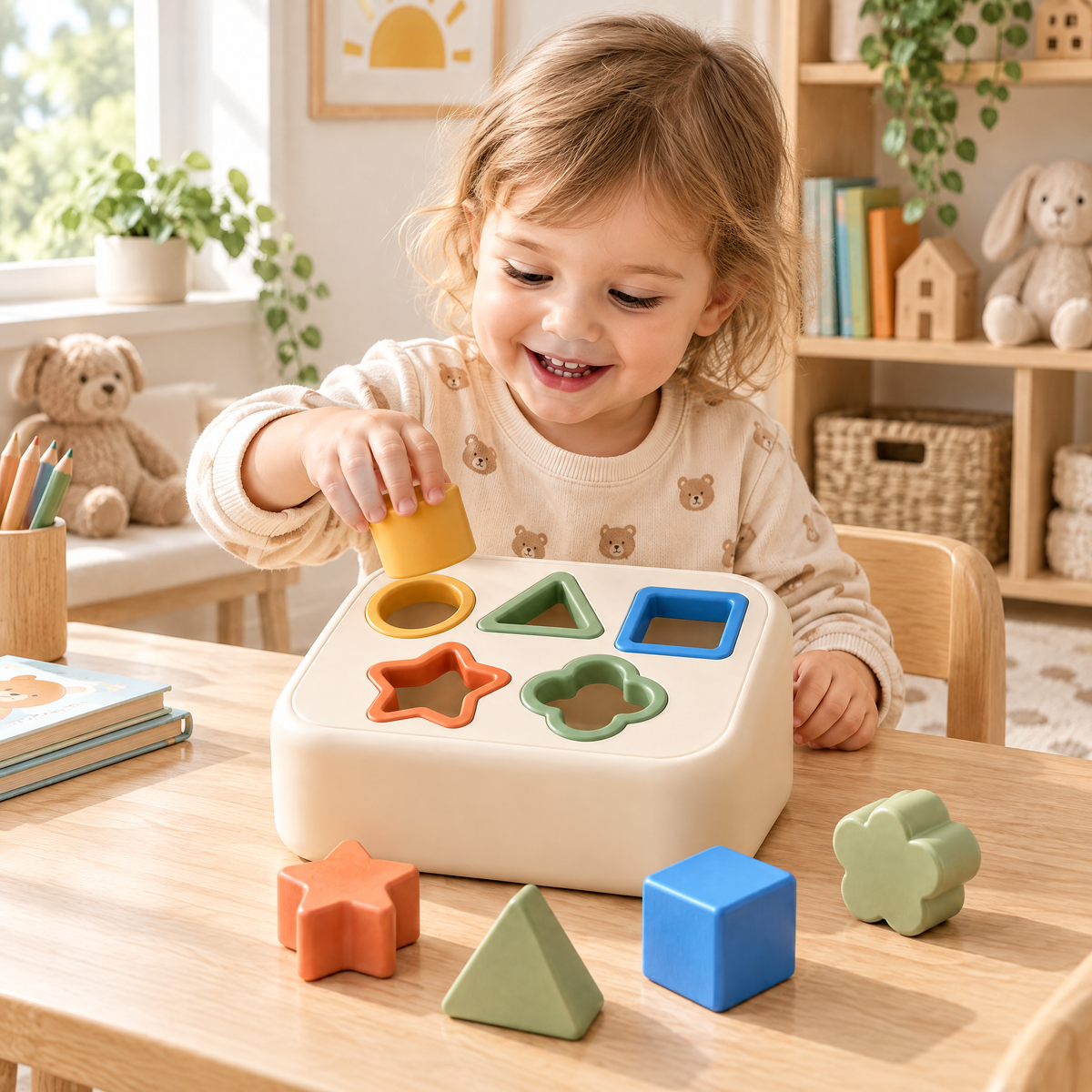 Merelvont™ Colorful Shape Sorting Learning Box