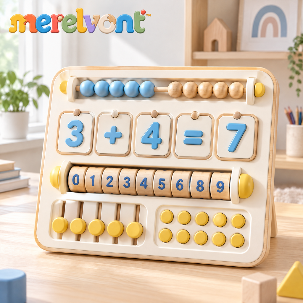 Merelvont™ Wooden Counting & Math Learning Board