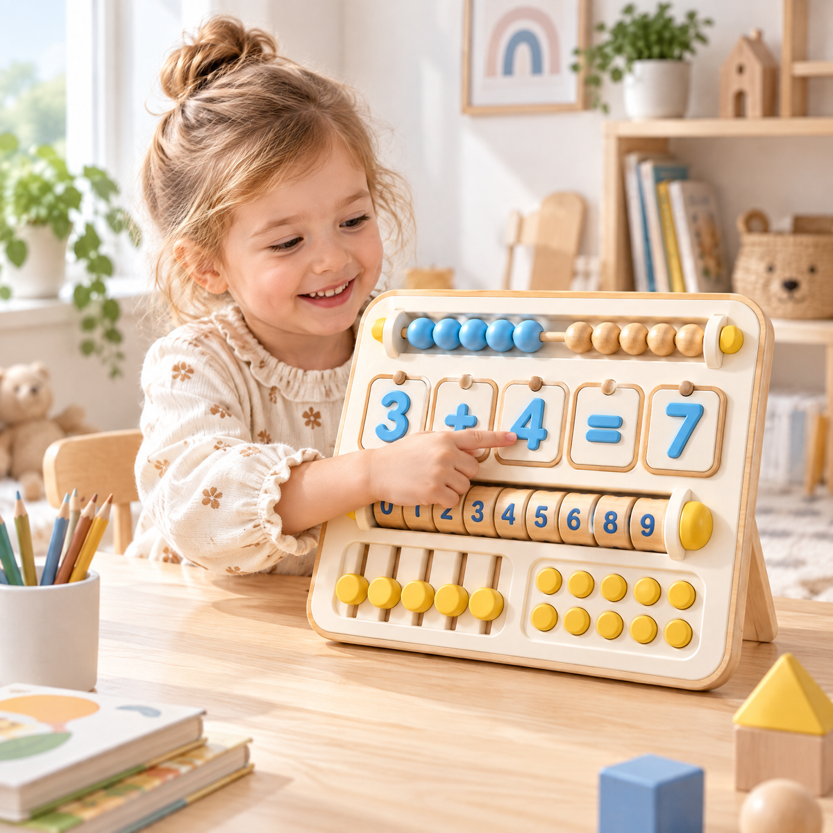 Merelvont™ Wooden Counting & Math Learning Board