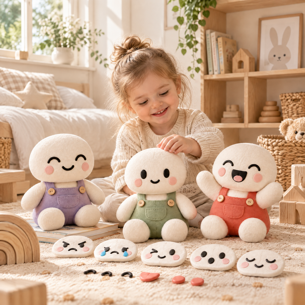 Merelvont plush set used for imaginative emotion learning