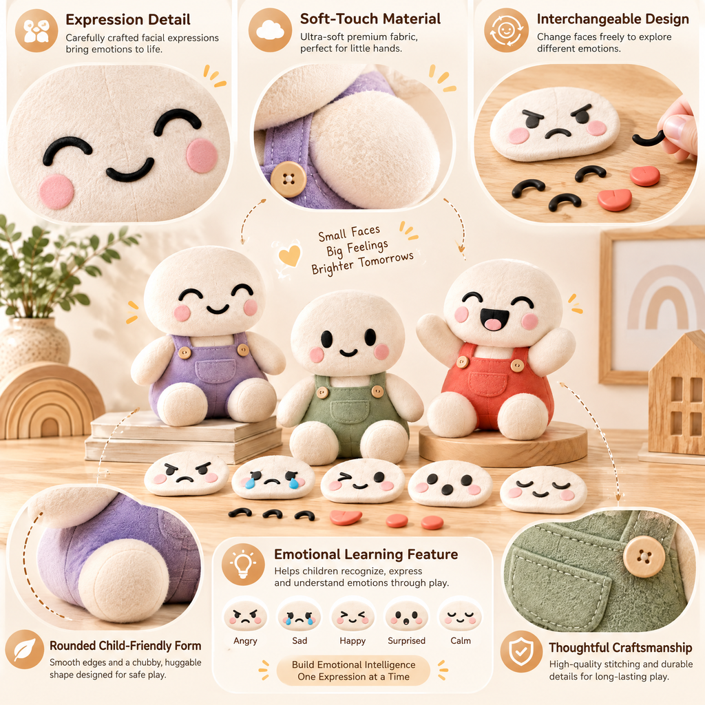 Merelvont™ Feelings & Emotions Learning Plush Set